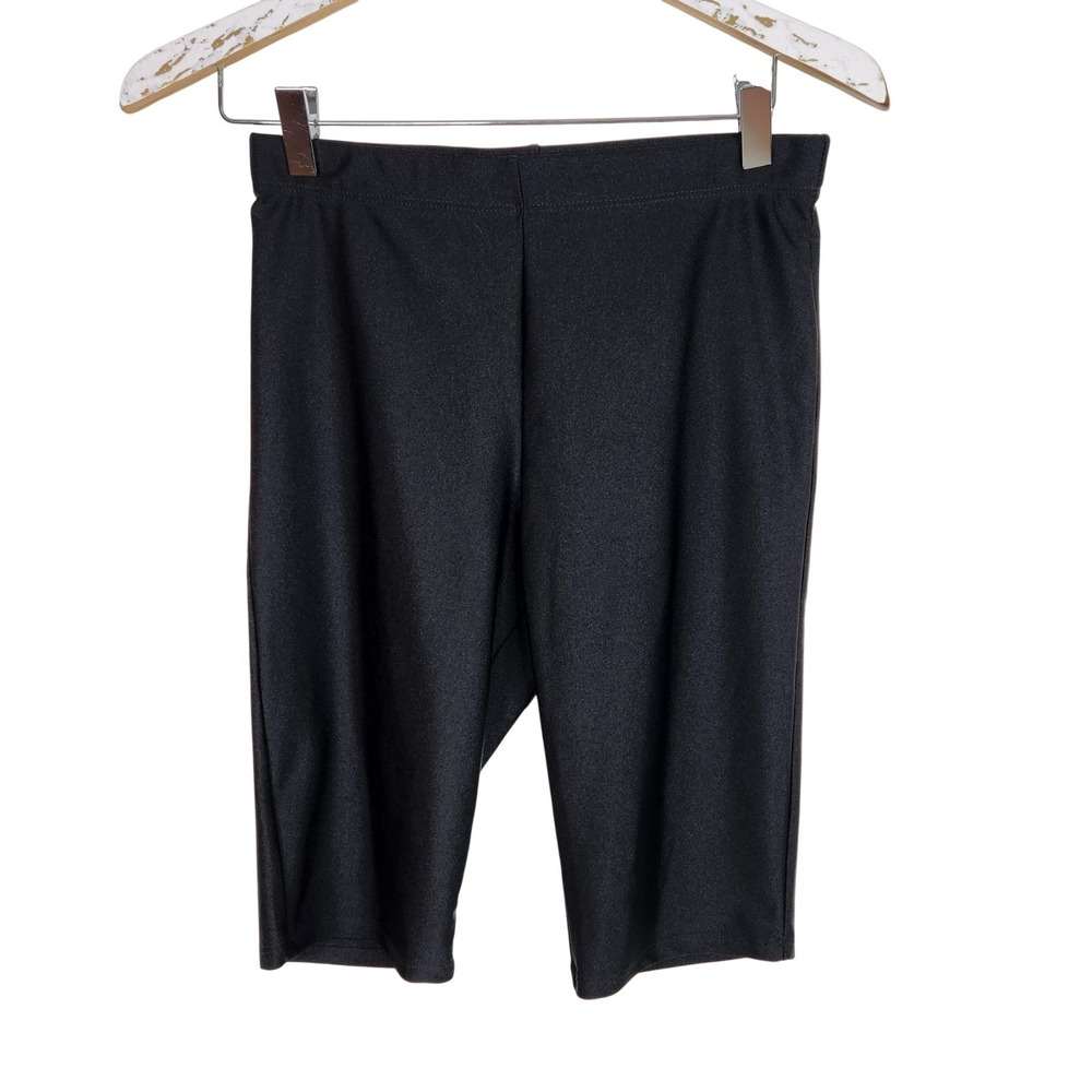 THE KRIPT Biker Shorts‎ Womens Medium Black Nylon Spandex Pull On Made In USA